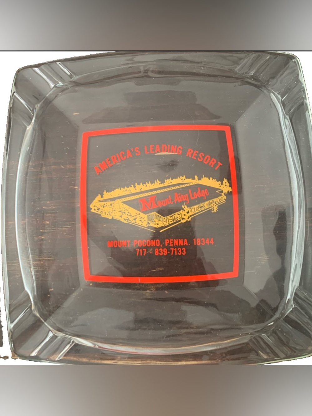 Vintage Ashtray Mount Airy Lodge America's Leading Resort Mount Pocono PA Large